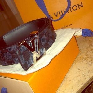 Louis Vuitton black Damier belt